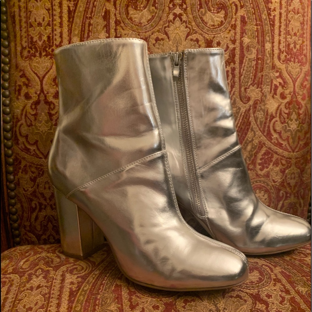 Urban outfitter. Metallic silver boots